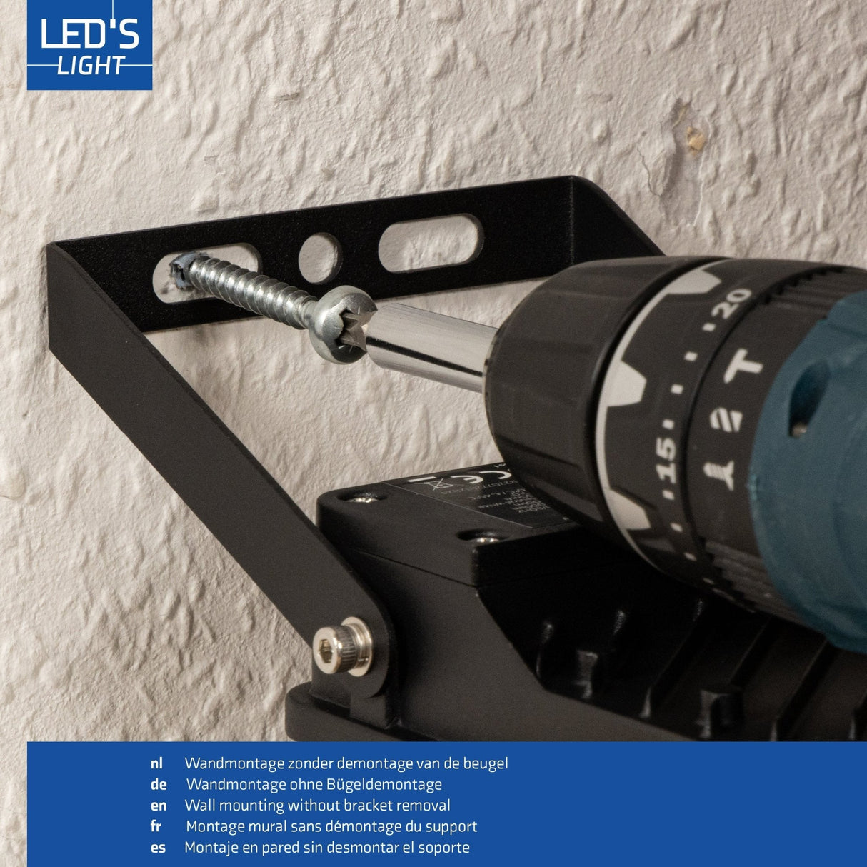 LED Schijnwerper 4200 Lumen - 30W - Koelwit - IP65 Waterdicht - Zwart