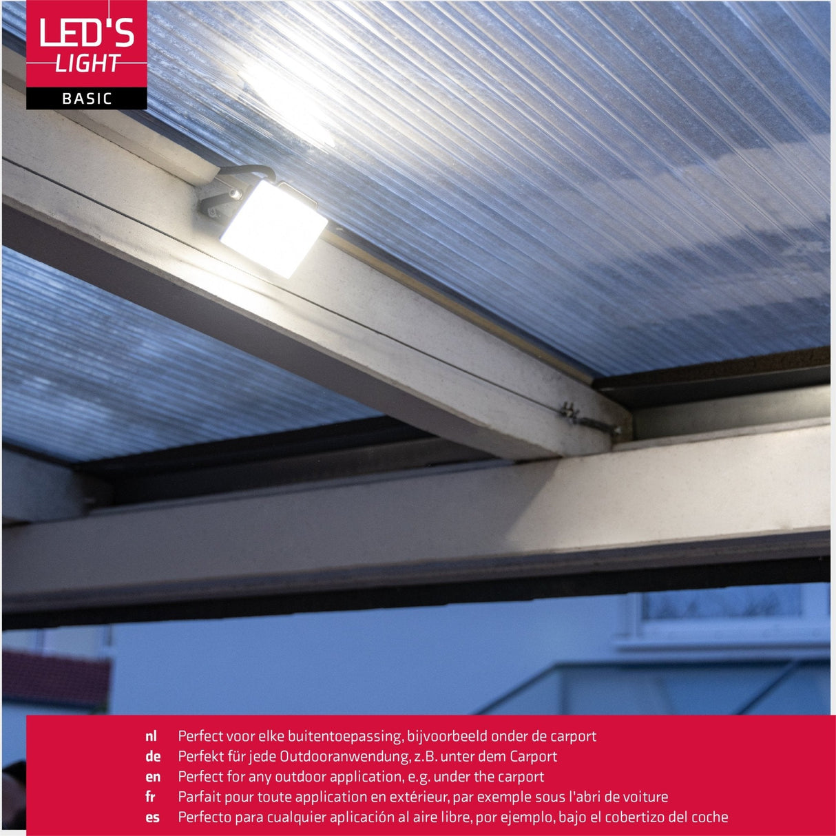 LED schijnwerper - 10W 900 lumen - IP65 waterdicht - met beugel