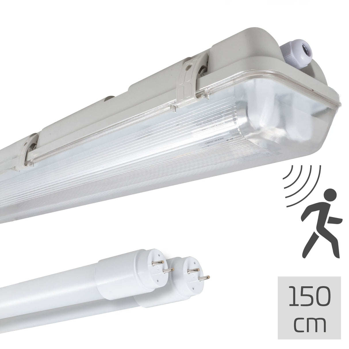 LED TL-Armatuur met Sensor IP65 4200 Lumen - 28W - 4000K Koelwit - 120cm - Bewegingssensor en Daglichtsensor