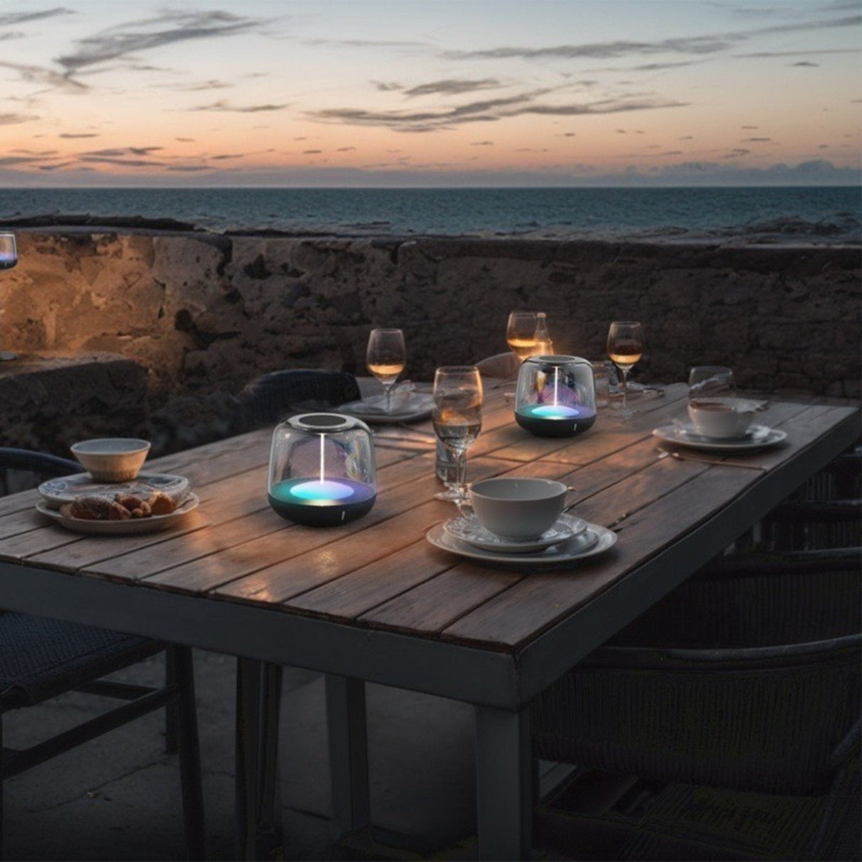 LED Tafellamp Oplaadbaar (USB-C) - RGBW Kleuren - Touch Dimbaar - IP44 - Binnen en Buiten