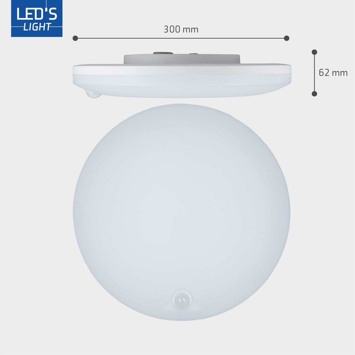 LED Plafondlamp 2880 lumen - 16W - Warmwit 3000K Koelwit 4000K Daglichtwit 6000K - PIR Sensor - IP54 - Ø 30cm
