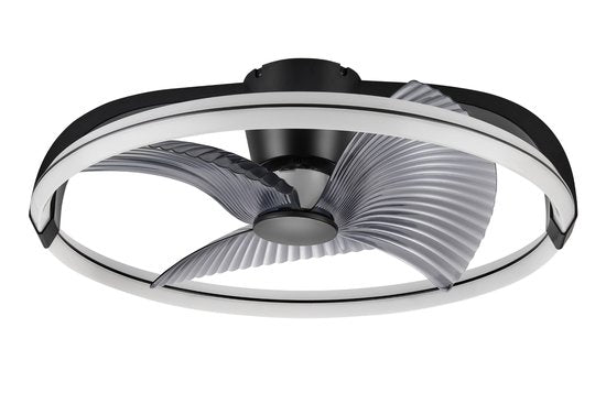 LED plafondventilator XL 4300 lumen - 40W - extra warmwit 2000K / koelwit 4000K - afstandsbediening - 74cm - zwart