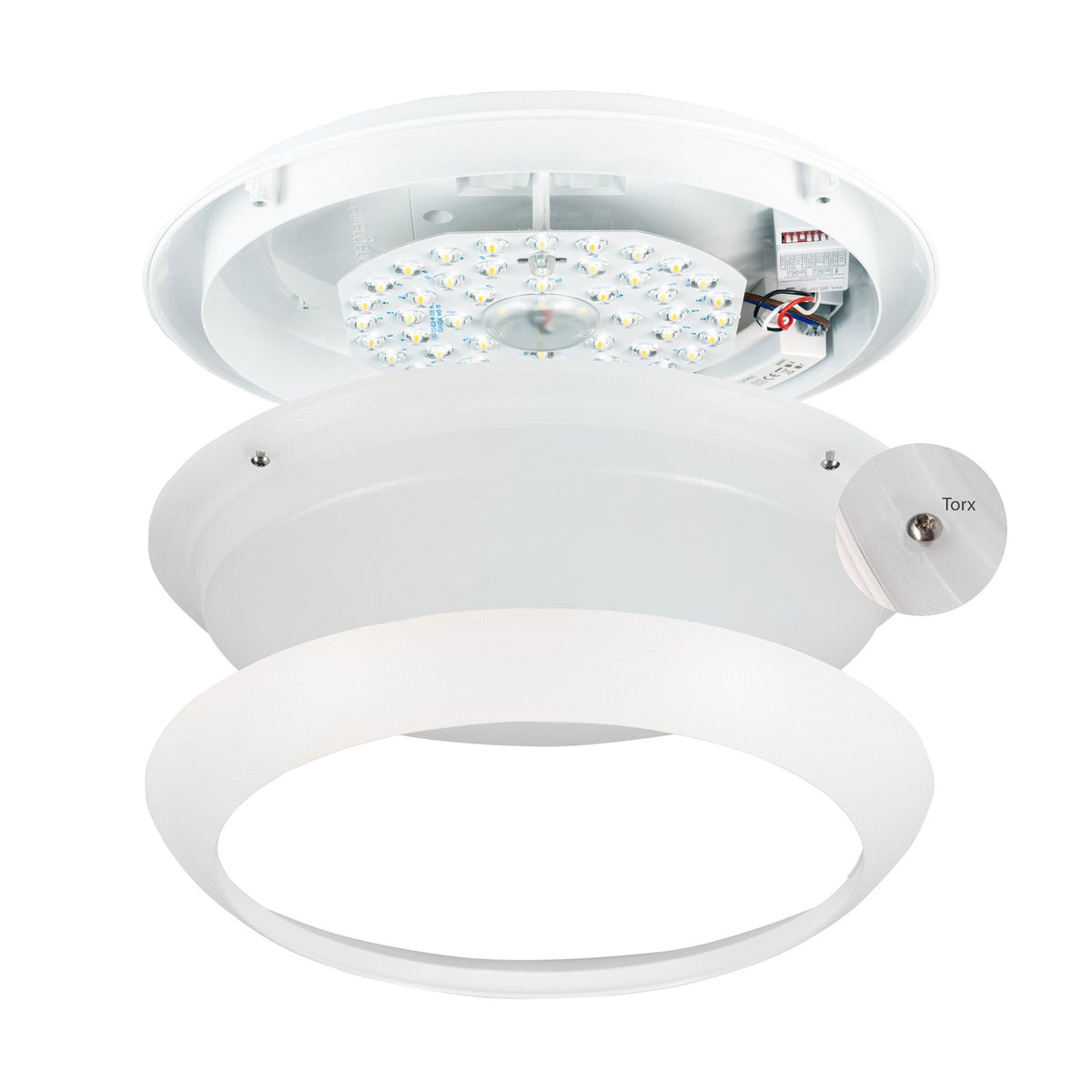 LED Plafondlamp 2050 lumen - 15W - Warmwit 3000K Koelwit 4000K Daglichtwit 6000K - Sensor - IP66 - IK10 - Ø 30cm