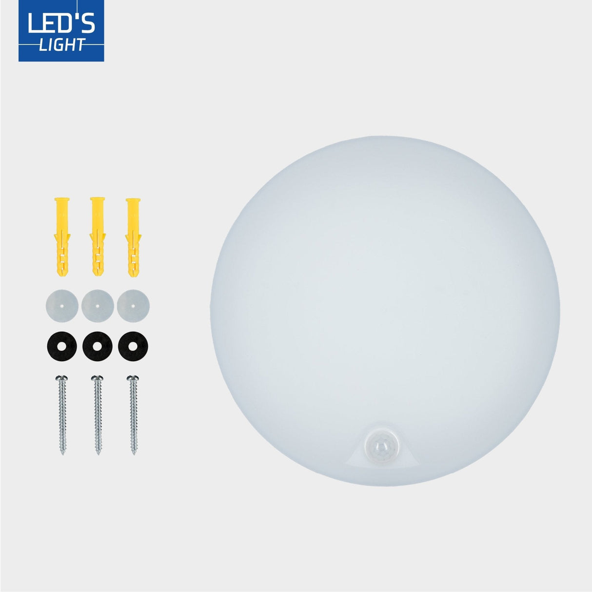 LED Plafondlamp 1440 lumen - 8W - Bewegingssensor - 3 Kleuren - Dimbaar - IP54 - 25cm
