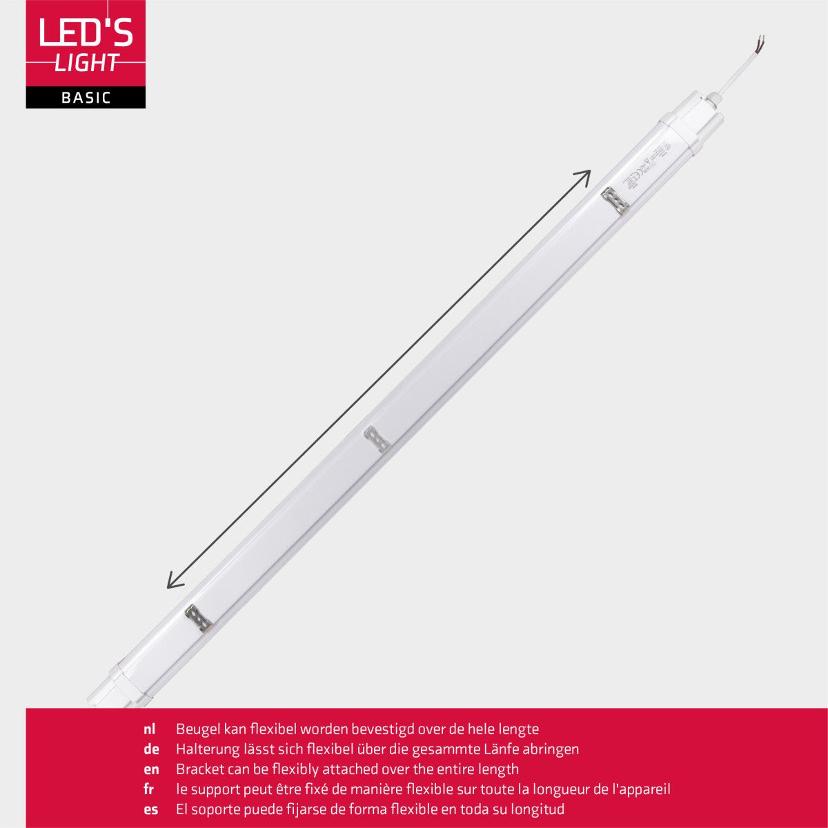 LED TL Armatuur 1900 lumen - 18W - Koelwit 4000K - IP65 Waterdicht - 120cm - 2 stuks