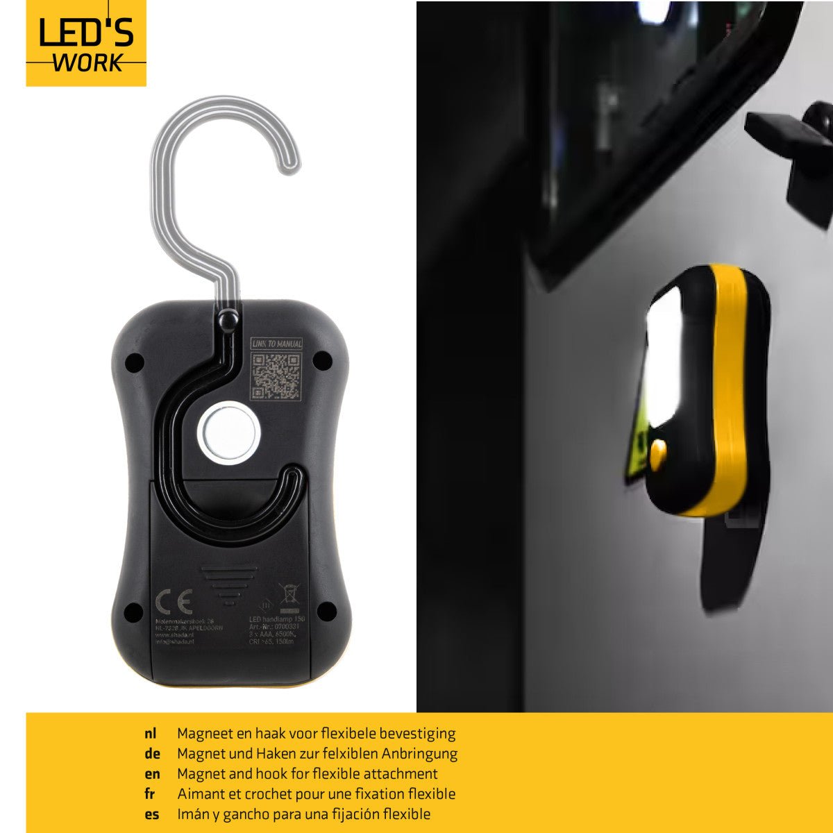 Noodlamp LED Handlamp 150 lumen Daglichtwit - Op 3x AAA batterijen (exclusief) - Compact