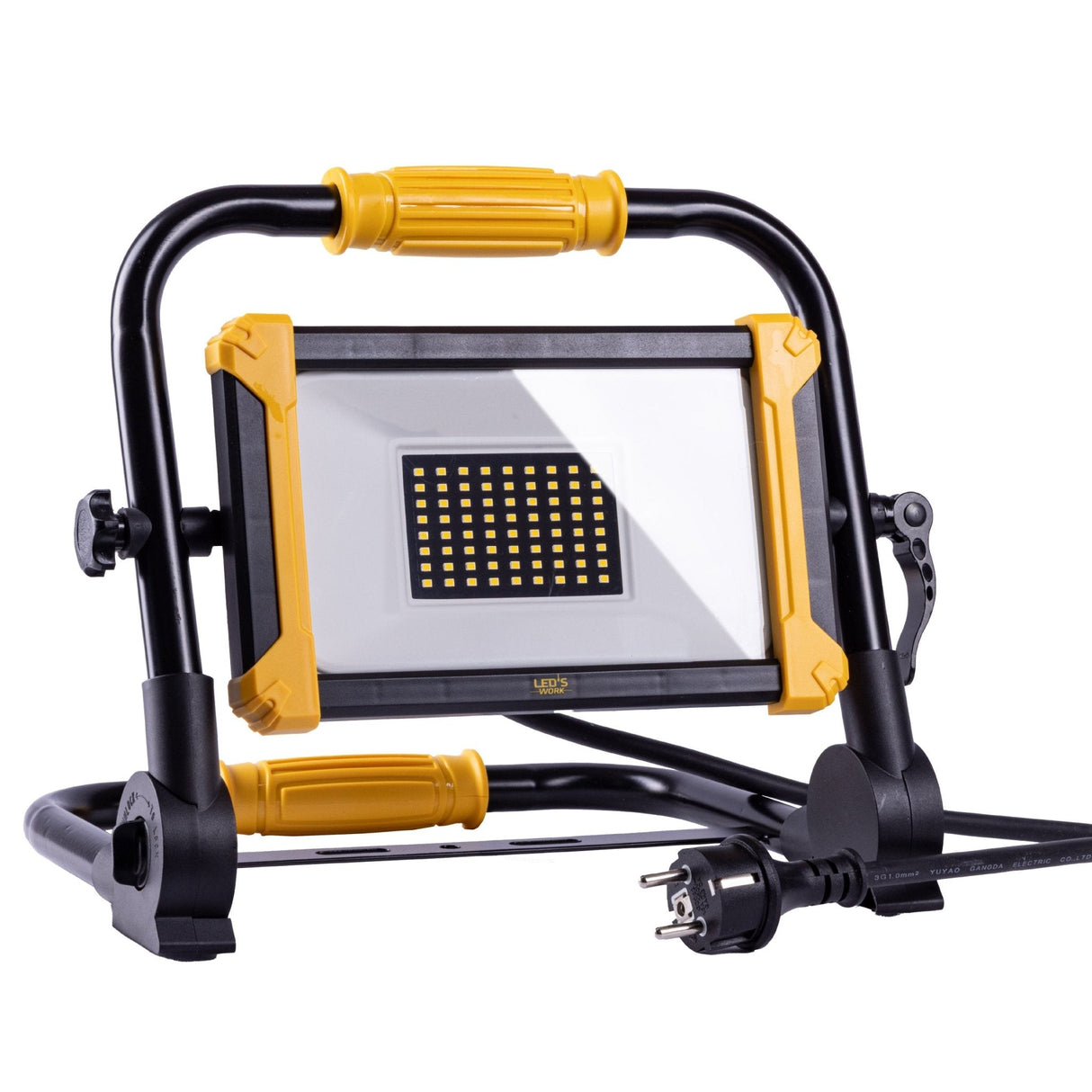 LED Bouwlamp Opvouwbaar - 6500 Lumen - 50W - Koelwit 4000K - IP65 IK08 - Vervangt 500W Halogeen - 5m Kabel