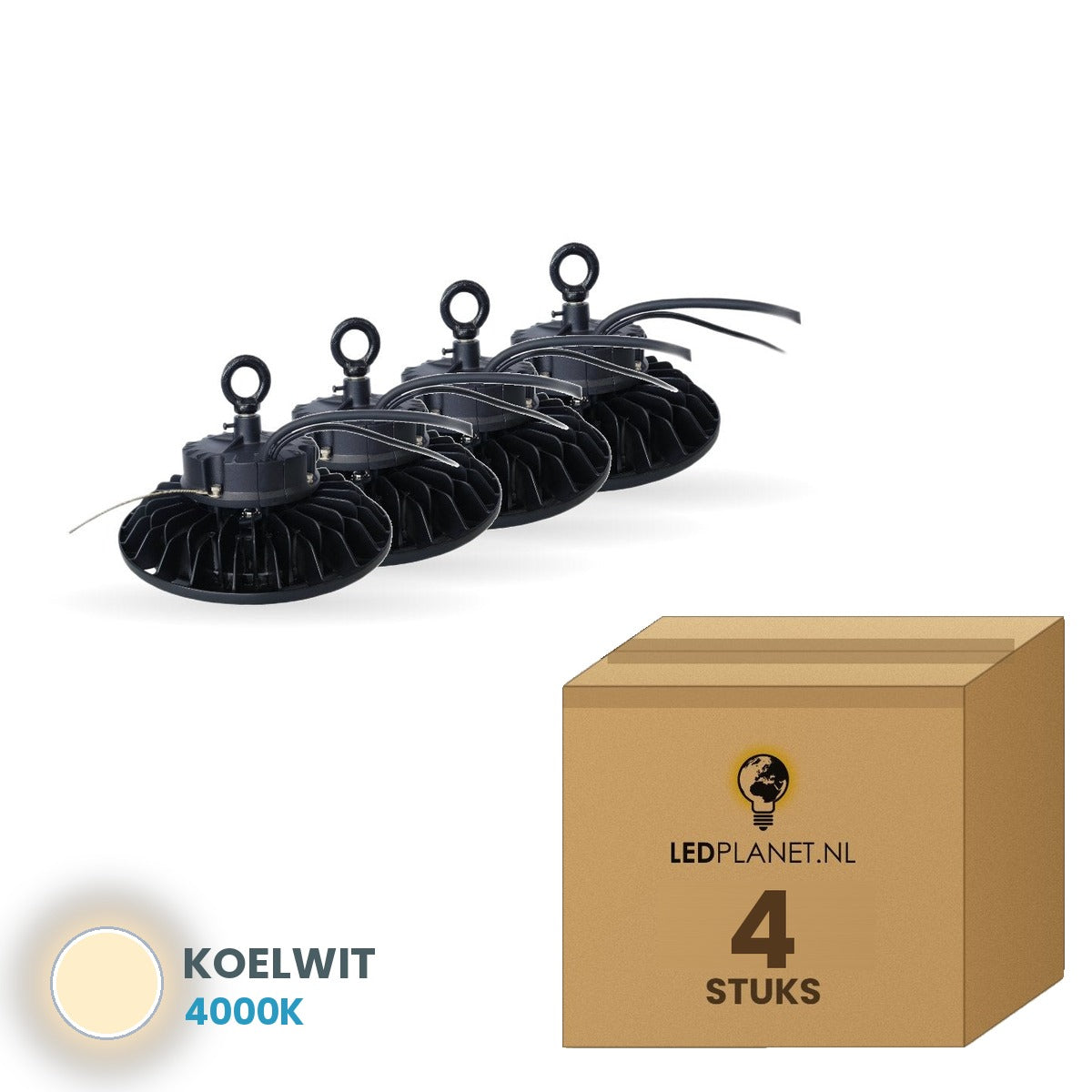 highbay high bay hanglamp ledplanetnl compact 4000 lume 4 stuks 4000k