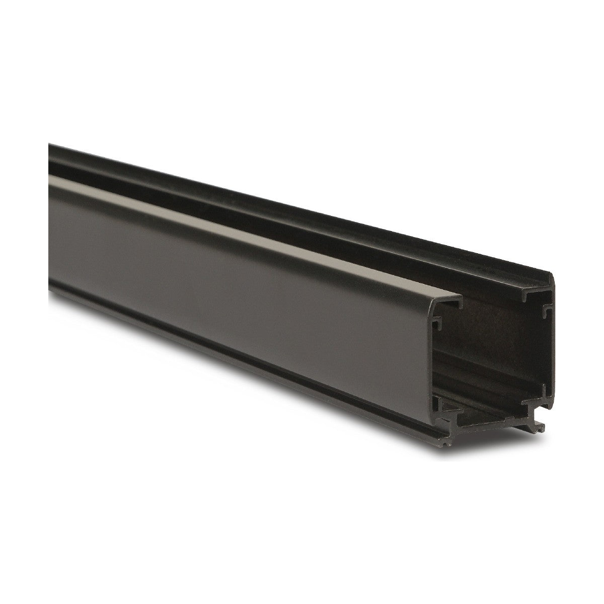Detail profiel 3-fase LED rail zwart