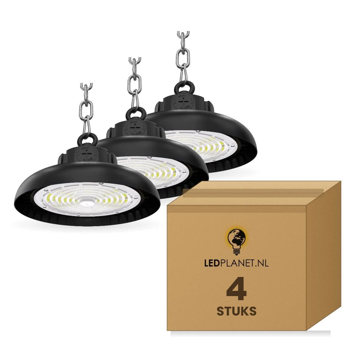 UFO LED high bay, doos 4 stuks
