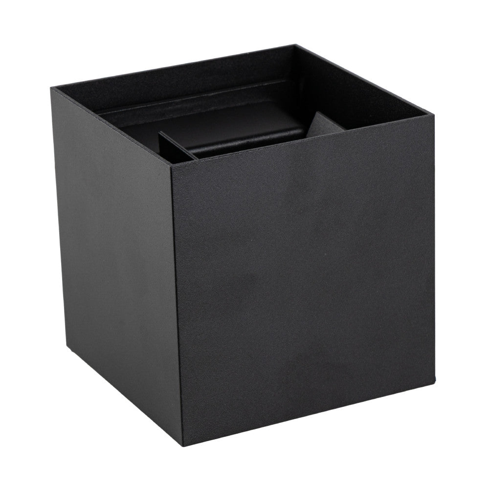 Applique LED Lumo Cube avec douille G9 - étanche IP65 - noire - source lumineuse non incluse
