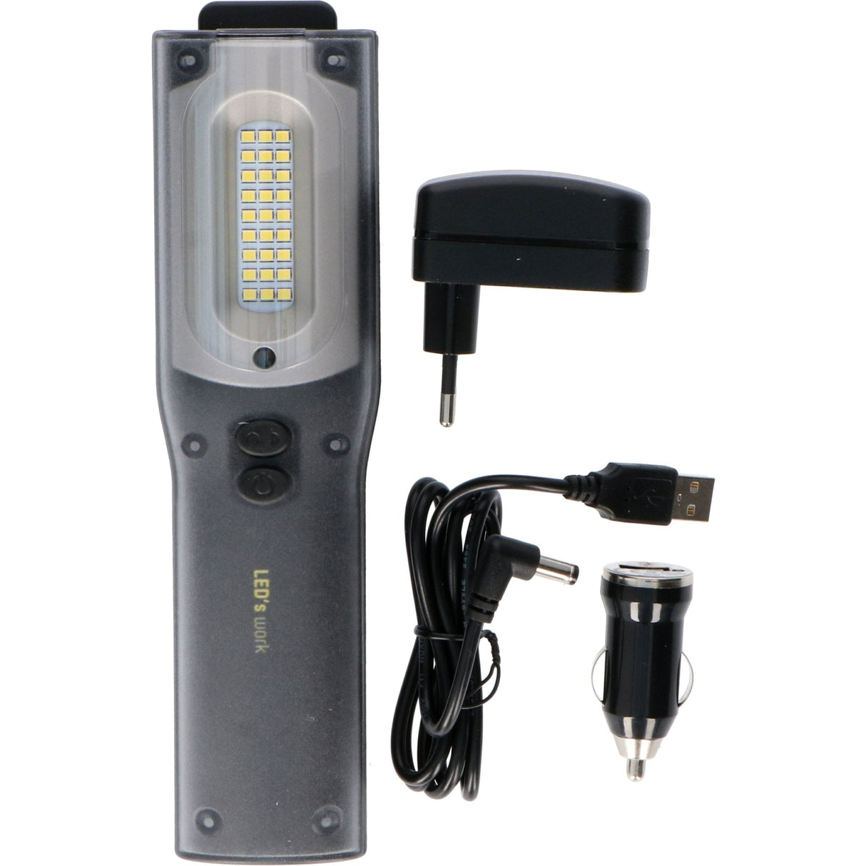 LED Looplamp Oplaadbaar - 1000 Lumen - Dimbaar - Daglichtwit 6500K - IP54 - 2 Lichtpunten