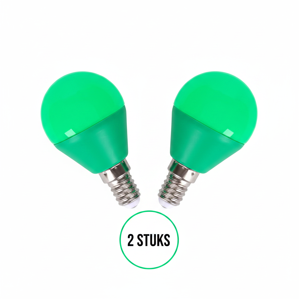 Lamp LED groen E27 2 stuks voor sfeervolle verlichting binnen en buiten
