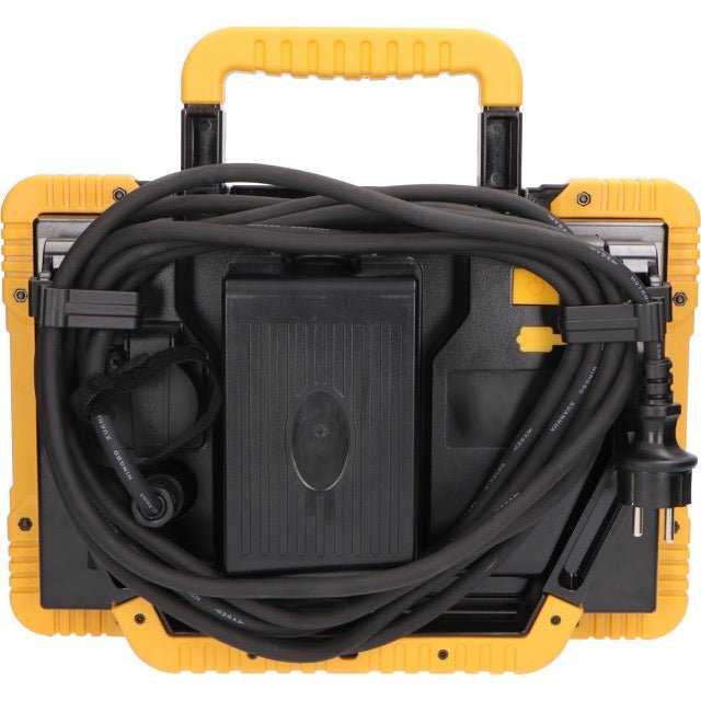 Hybride LED Bouwlamp - 5500 Lumen - 18V Accu + 230V - Dimbaar - IP54 IK08 - Inclusief Adapters - 47W