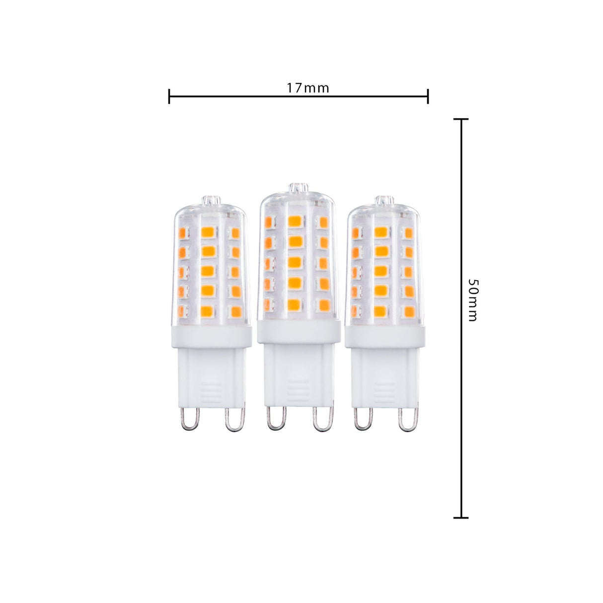 G9 LED Capsule 3 stuks - Warmwit 2700K - 3,5W - 300 Lumen - Dimbaar