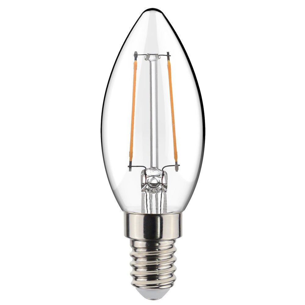LED kaarslamp E14 warmwit 2700K - 2.5W 250 lumen - filament helder glas