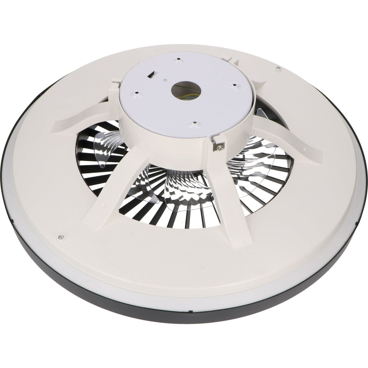 LED plafondventilator premium 4300 lumen - 37W - instelbaar 2000K-4000K - afstandsbediening - Lumileds - 60cm - zwart/wit