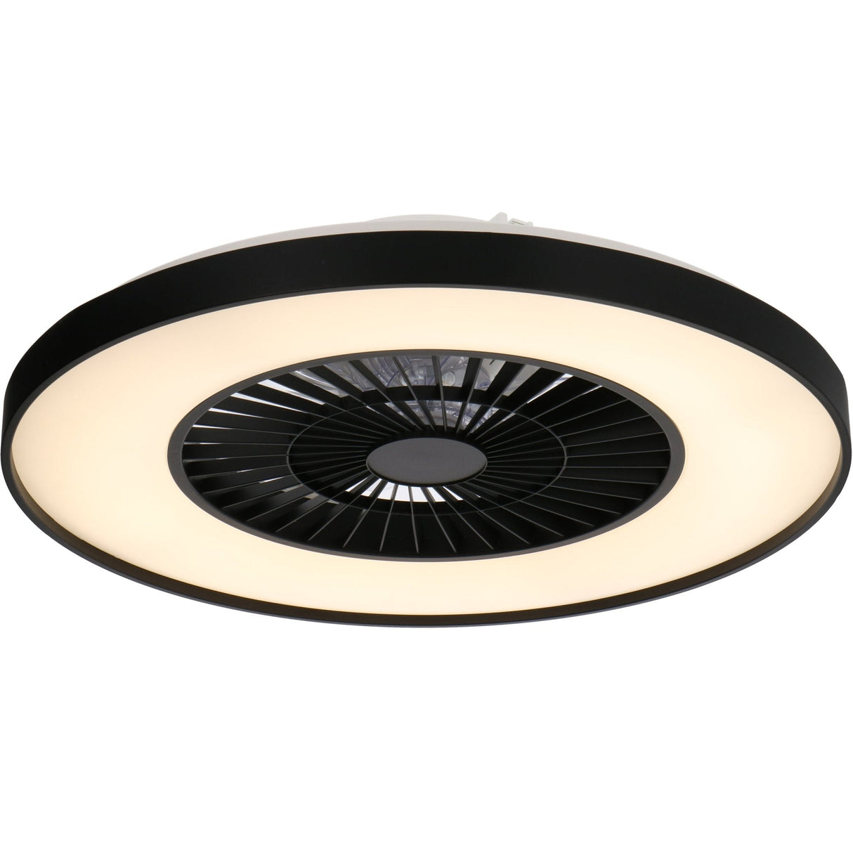 LED plafondventilator premium 4300 lumen - 37W - instelbaar 2000K-4000K - afstandsbediening - Lumileds - 60cm - zwart/wit