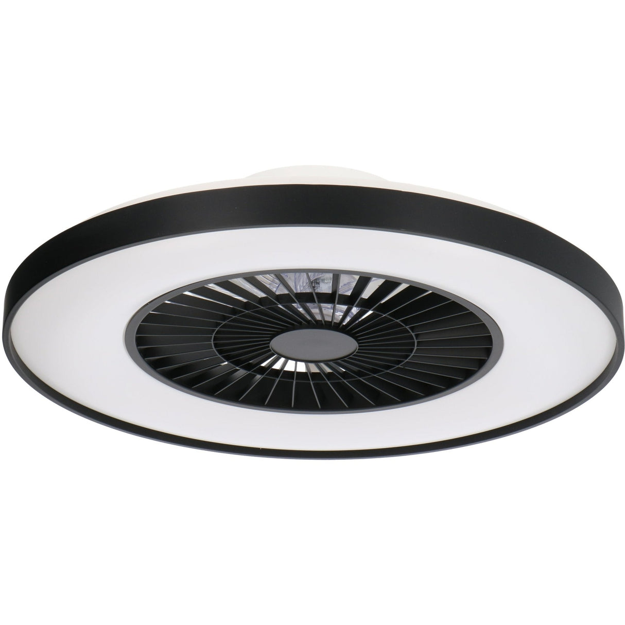 LED plafondventilator premium 4300 lumen - 37W - instelbaar 2000K-4000K - afstandsbediening - Lumileds - 60cm - zwart/wit