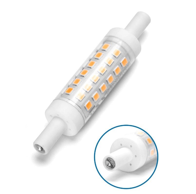 R7s staaflamp warmwit 2700K dimbaar - triac | 78mmx15mm - LED 5W=45W halogeen - 450~500 Lumen - LEDPLANET.NL