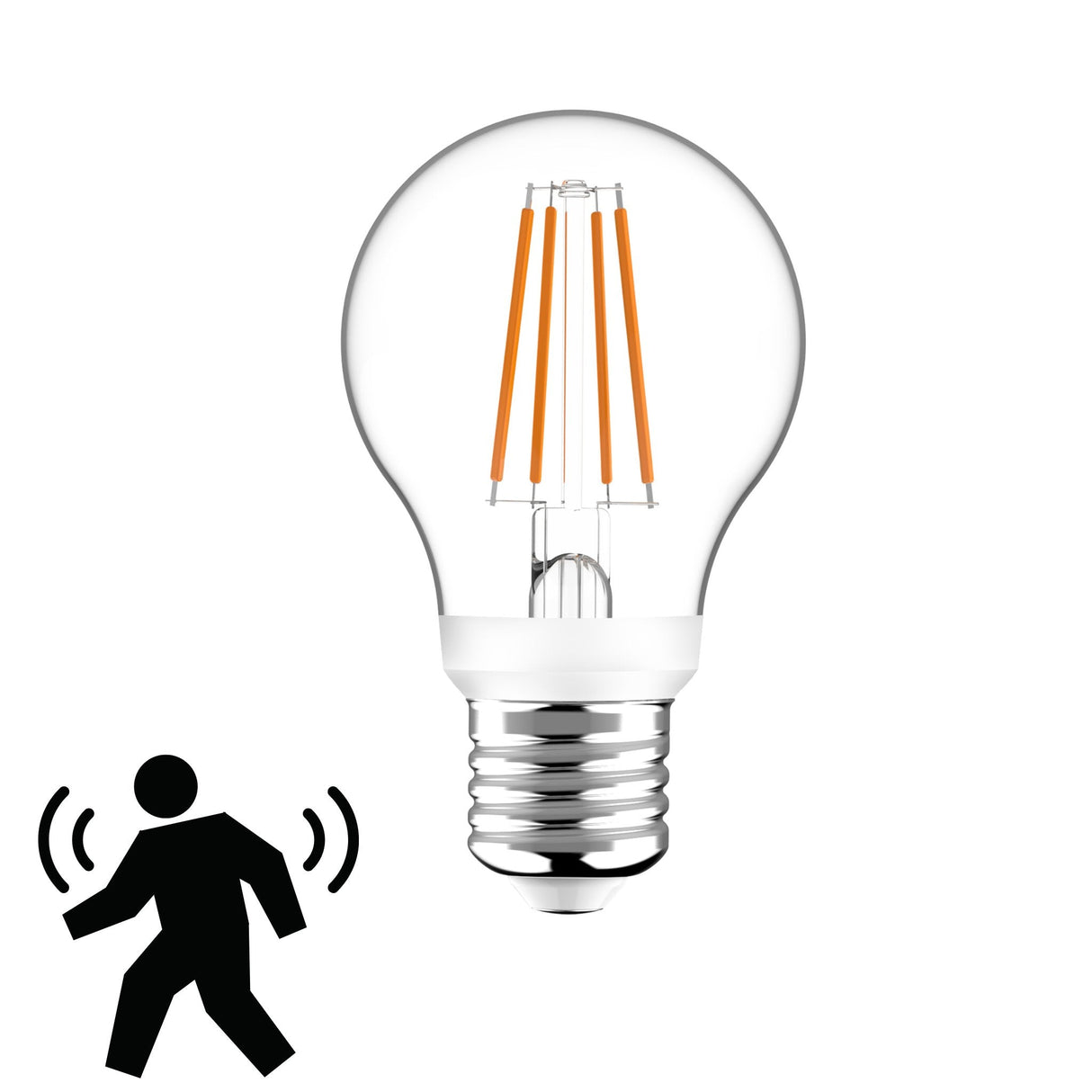 E27 LED Lamp met Bewegingssensor en Schemersensor - Warmwit 2700K - 7,3W - 806 Lumen - 3m Bereik