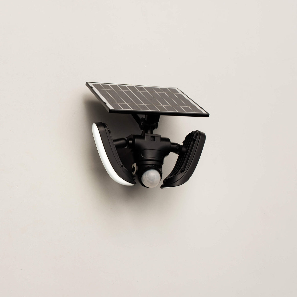 LED solar schijnwerper 1000 lumen - koelwit 5000K - bewegingssensor - afneembaar zonnepaneel - IP44 waterdicht - zwart - 230V