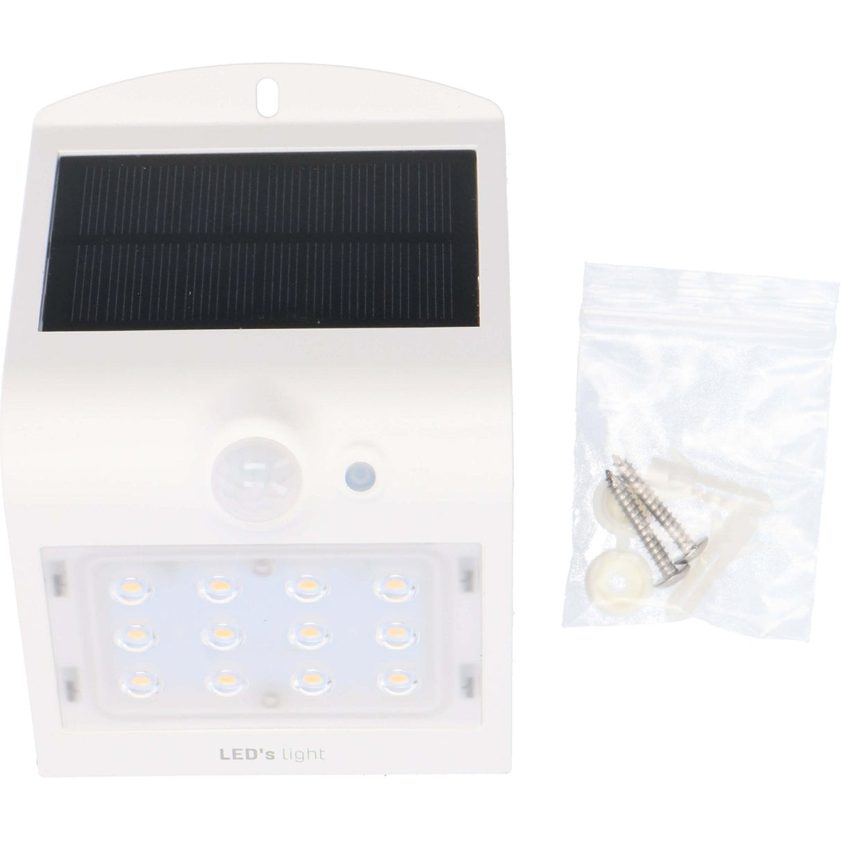Solar LED Wandlamp met Bewegingssensor 220 - 3 lichtstanden - Automatisch aan/uit - Wit