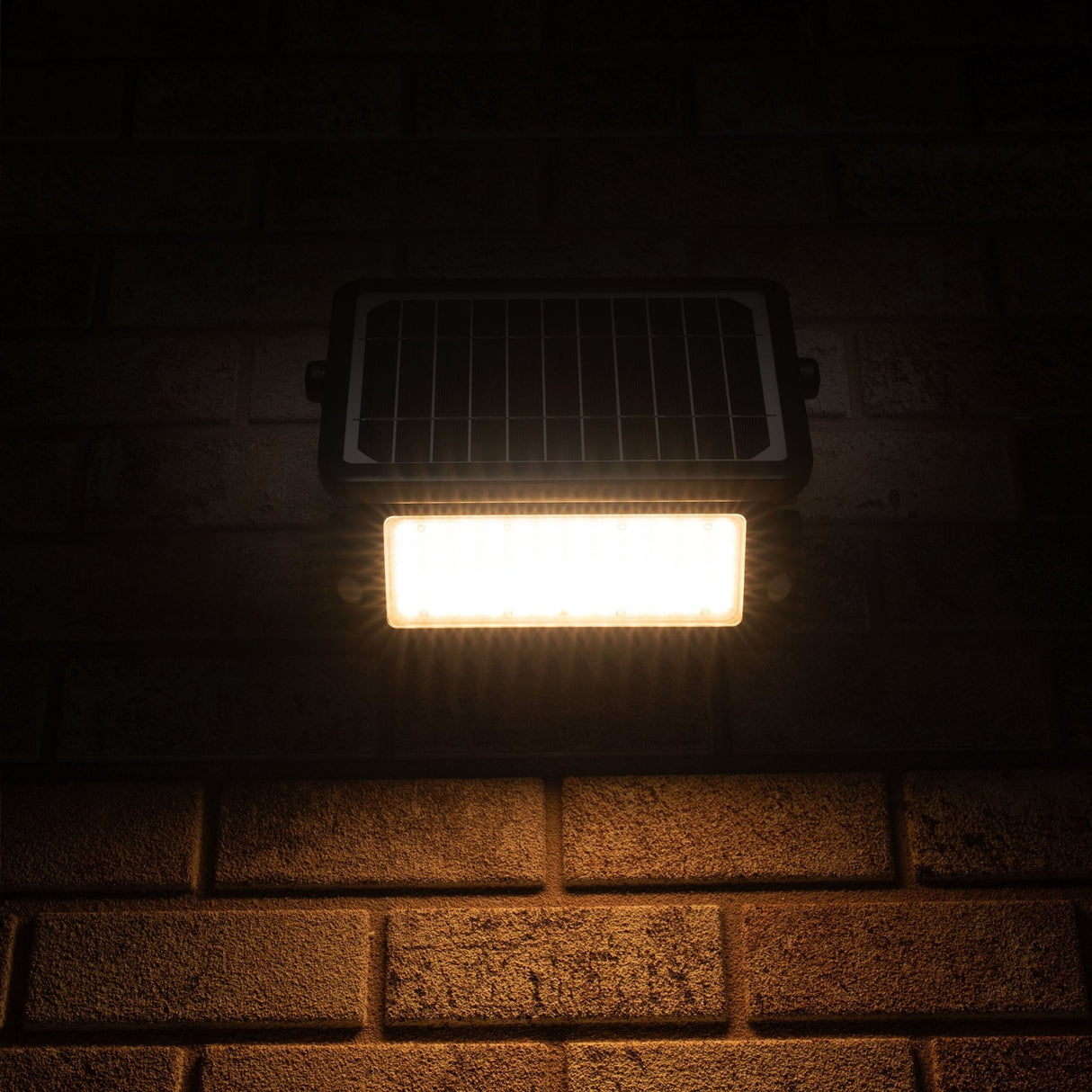 Solar LED Schijnwerper - 1080 Lumen - Bewegingssensor - Warmwit 3000K - IP65 - Draadloos - Zwart