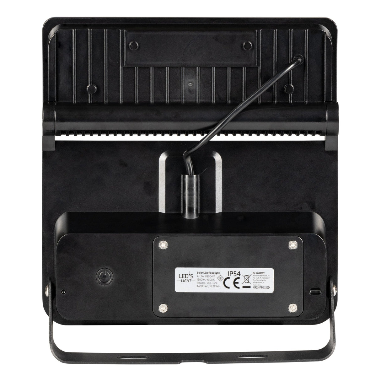 Slim Solar LED Buitenlamp 1600 lm met sensor - Bewegingssensor en nachtsensor - Draadloos - Zwart