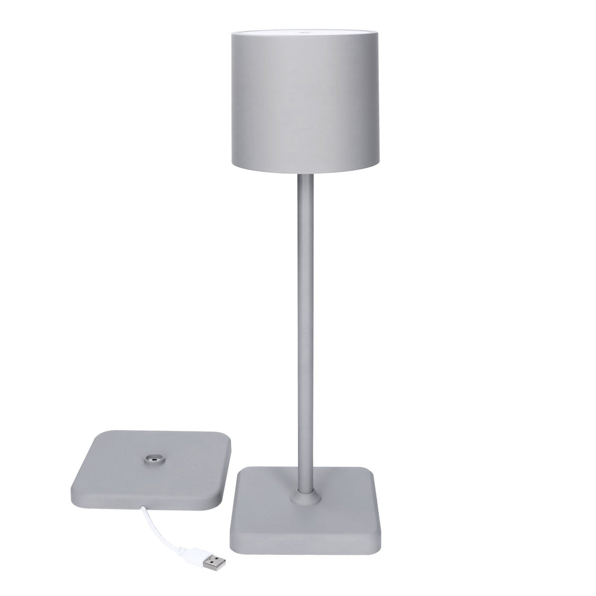 Oplaadbare LED Tafellamp 175 Lumen - Dimbaar - 3 Lichtkleuren - Touch - IP54 - Grijs