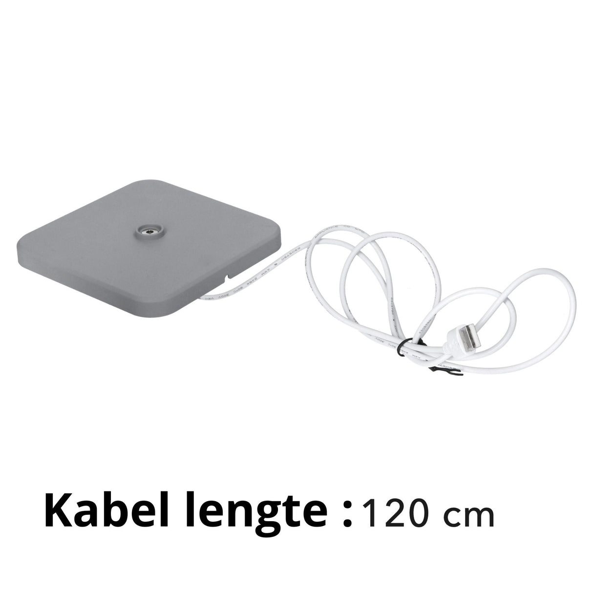 Oplaadbare LED Tafellamp 175 Lumen - Dimbaar - 3 Lichtkleuren - Touch - IP54 - Grijs