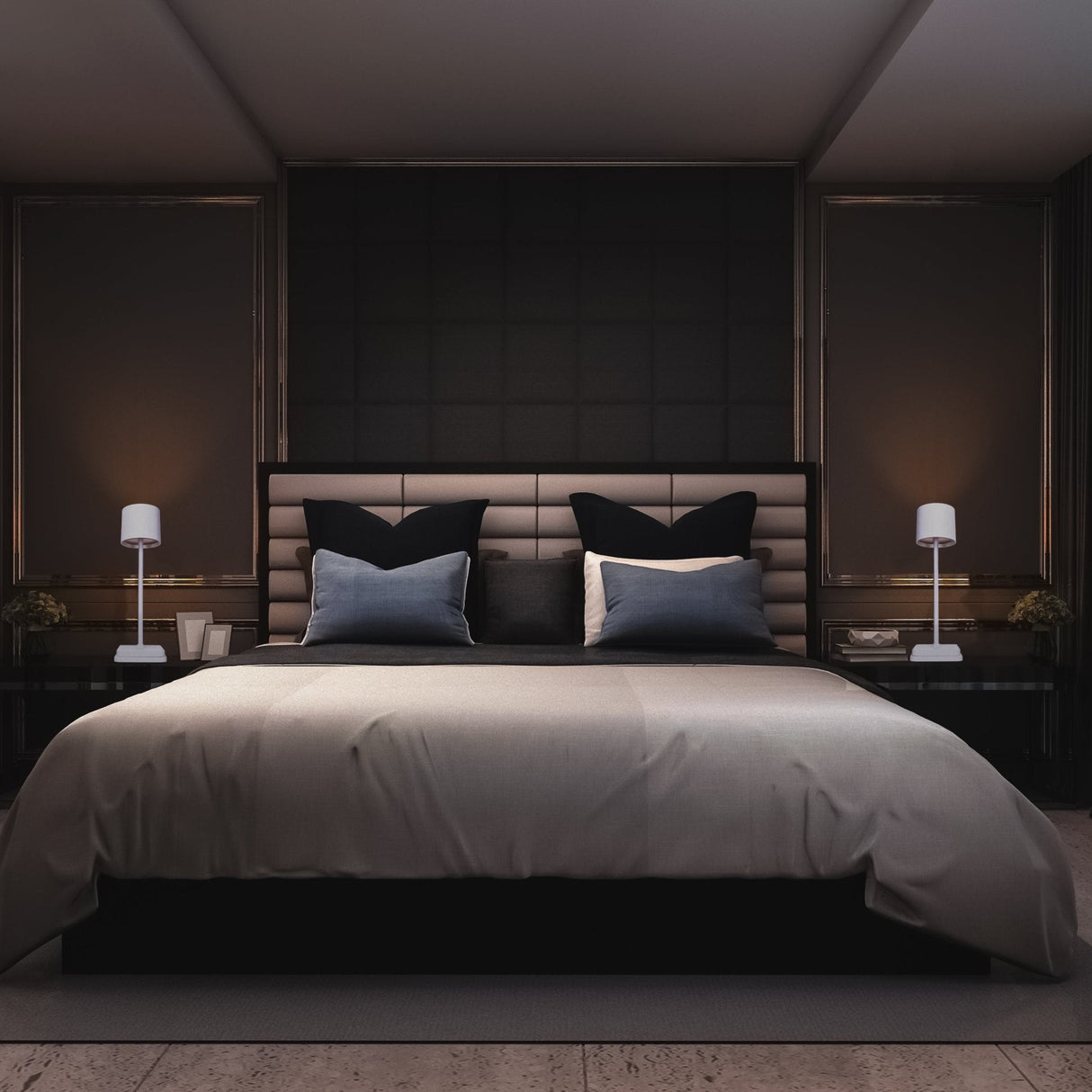 LED Oplaadbare tafellamp 175 Lumen - Touch dimbaar - 3 lichtkleuren - IP54 - Accu 10 uur - Wit