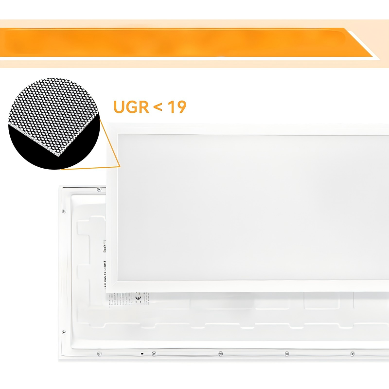 Microprisma-diffuser voor UGR<19, weinig verblinding