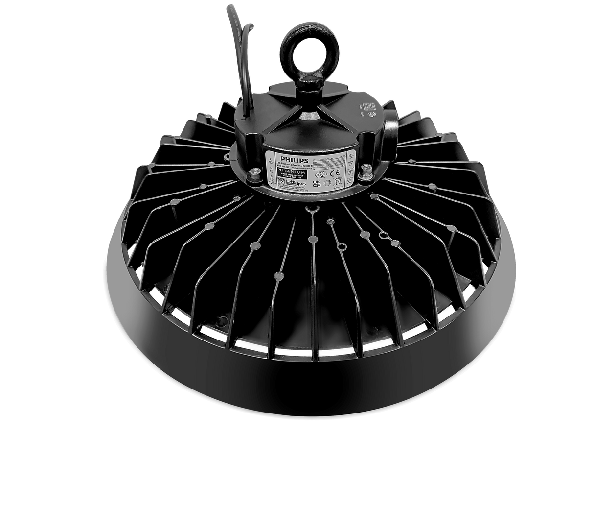 Luminaires LED UFO Blls au design noir, avec un flux lumineux élevé et une construction durable pour un éclairage efficace