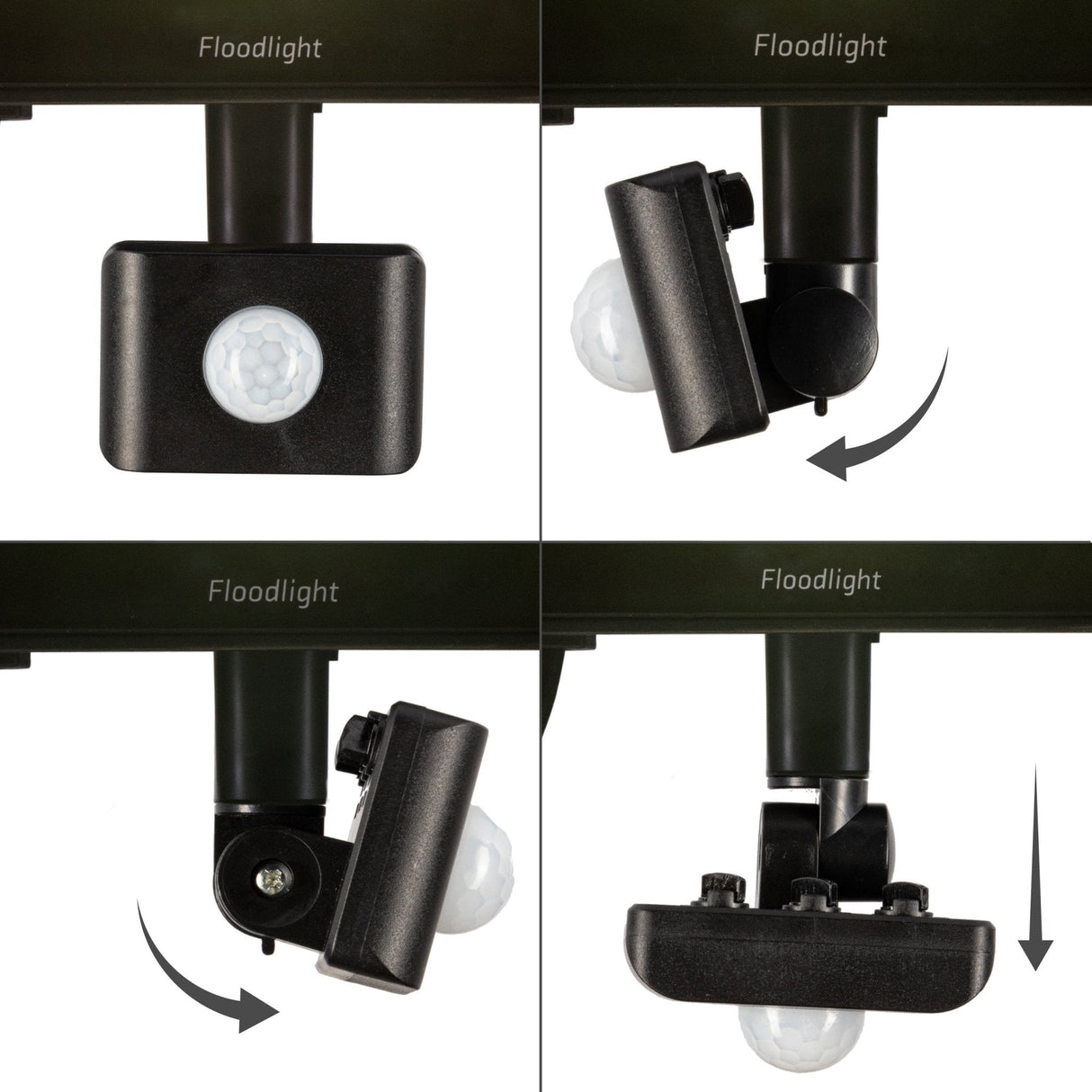 LED Schijnwerper 50W met Sensor - 6850 lumen - Koelwit 4000K - PIR Bewegingssensor - IP65 - Zwart