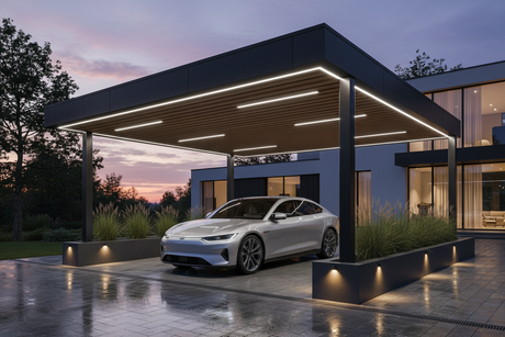 LED verlichting voor de carport en overkapping