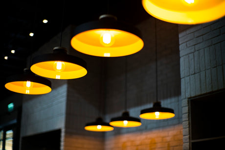 turned-on pendant lamps