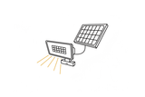 LED (bouw)lampen met zonnepaneel