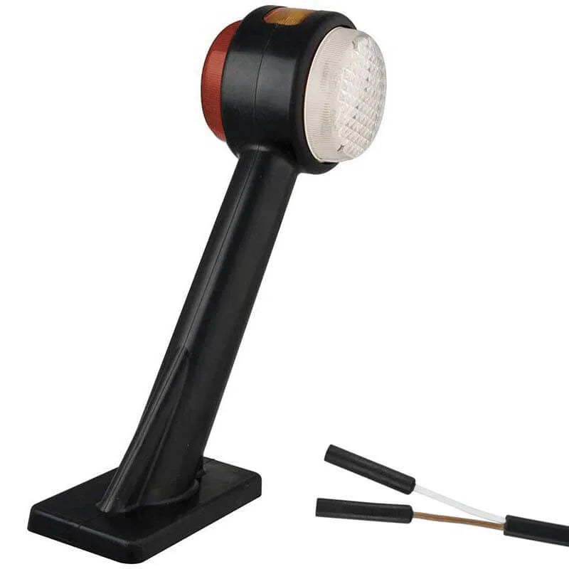 Droit | Feu de gabarit LED avec tige inclinée | 12-24v | connecteur 2-PIN | 1005RE2P