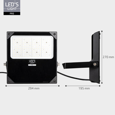 Projecteur LED 14000 lumens - 100W - Blanc froid 4000K - Puissance réglable - IP66 IK08 - Noir
