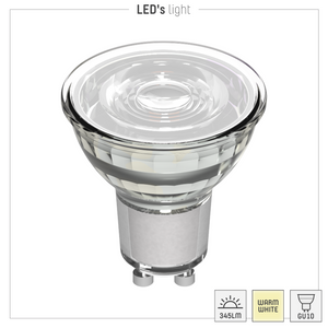 LED Spot GU10 360 lumen - 4W - Warmwit 2700K - 36° - MR16 - Helder Glas