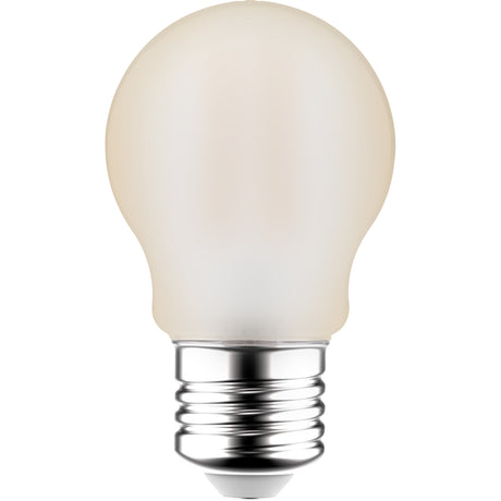 Lampe à filament LED E27 470 lumens - 4.5W - Blanc chaud 2700K - Boule G45 - Verre opale
