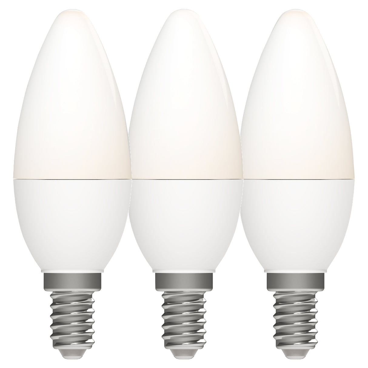 LED Kaars C35 470 Lumen - 4.9W - 2700K Warmwit - E14 Fitting - 3 Stuks