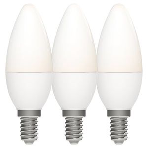 LED Kaars C35 470 Lumen - 4.9W - 2700K Warmwit - E14 Fitting - 3 Stuks