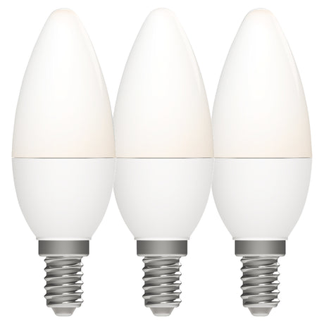 LED Kaars C35 470 Lumen - 4.9W - 2700K Warmwit - E14 Fitting - 3 Stuks