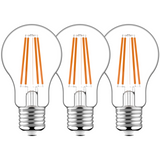 LED Filament Peerlamp E27 806 Lumen - 7W - Warmwit 2700K - Helder Glas - 3 stuks