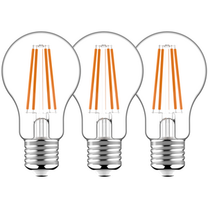 LED Filament Peerlamp E27 806 Lumen - 7W - Warmwit 2700K - Helder Glas - 3 stuks