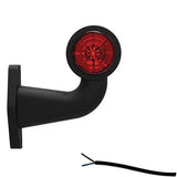 Droit | Feu d’encombrement à LED avec tige coudée à angle droit | 12-36v | câble de 20cm | M10BV-402RW