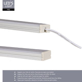 Goulotte LED en aluminium - Blanche - 800 mm - éclairage d’escalier - 15 pièces