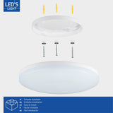 LED Plafondlamp 2880 Lumen - 16W - Koelwit 4000K - IP54 - Ø30cm - Verstelbaar vermogen